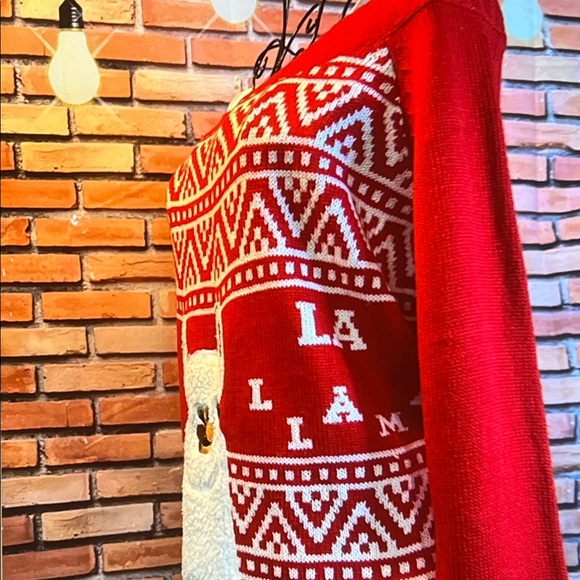 👚 Ugly - but cute - Christmas Sweater - Fa La La La Llama Large / F - Picture 3 of 14